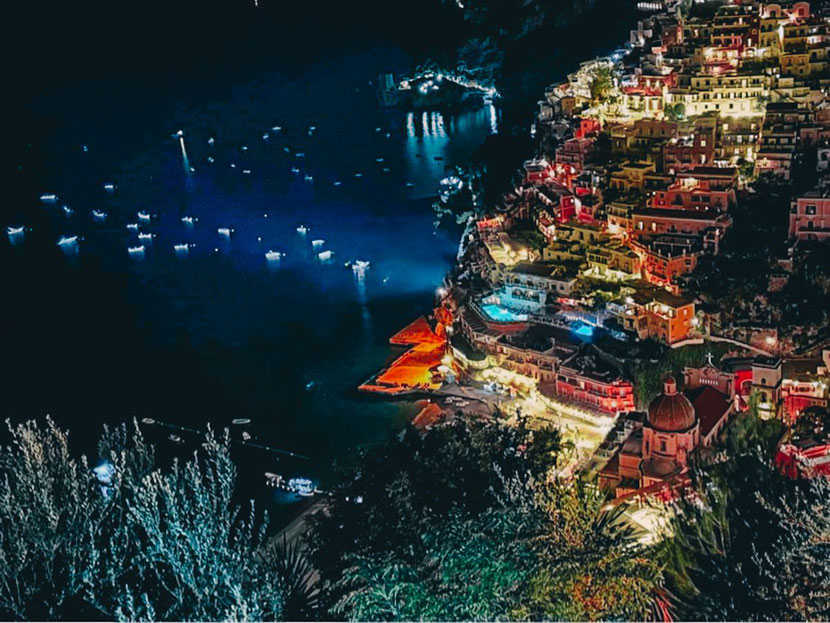 Amalfi Positano at night 