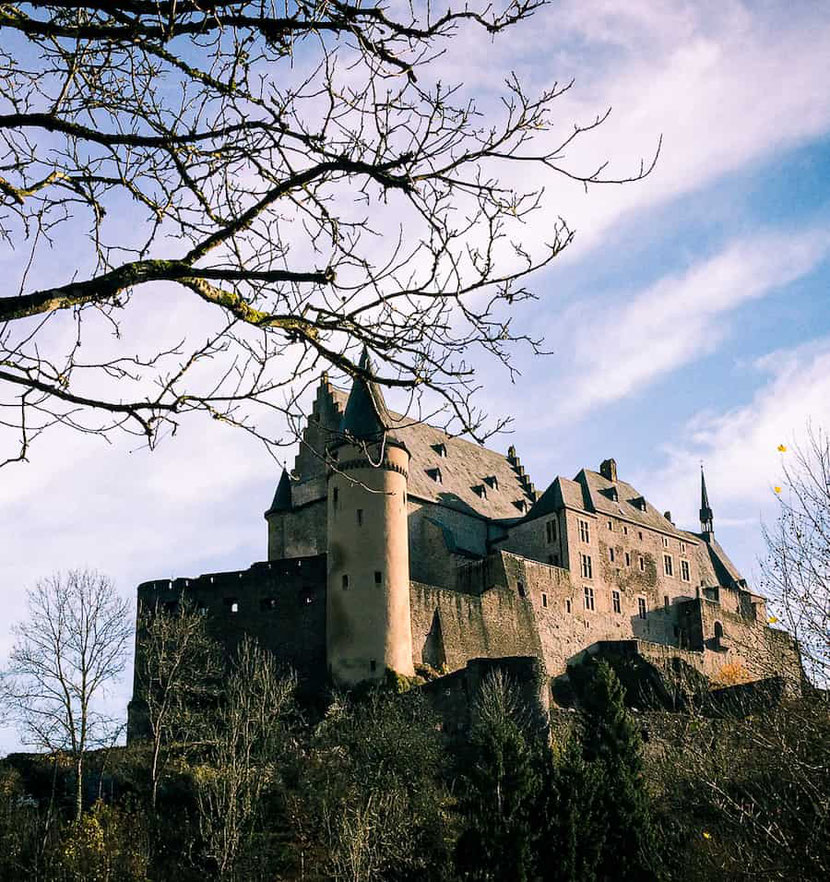 Vianden castle in Luxembourg