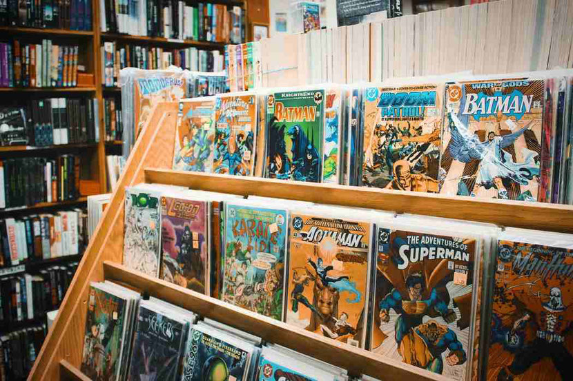 comic books in the store in Malaga 