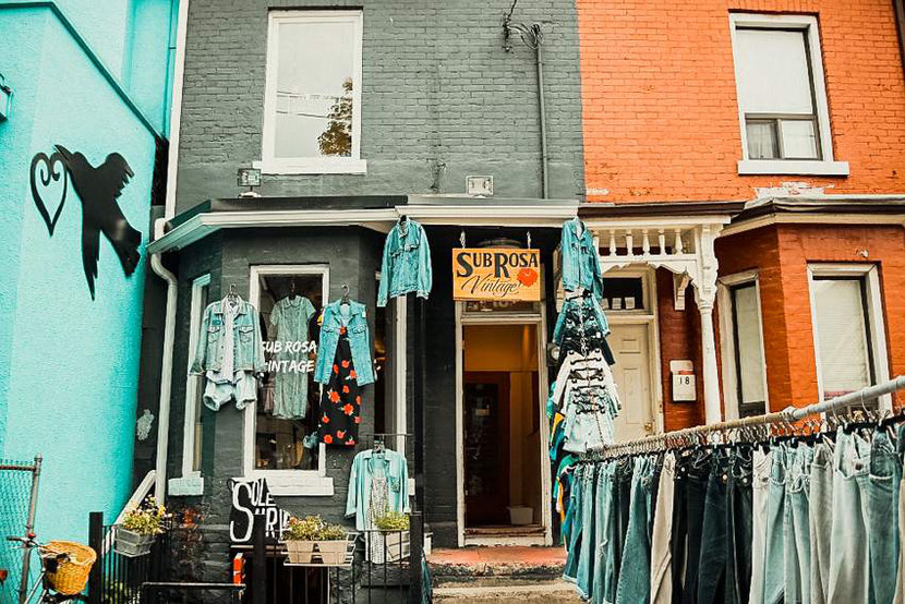 a vintage shop in Kensington market in Toronto
