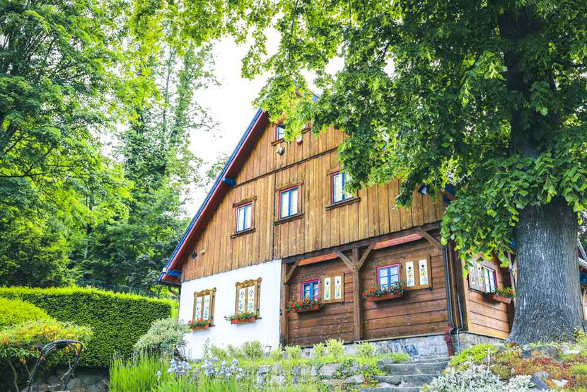 A chalet in the forest is a perfect place to relax