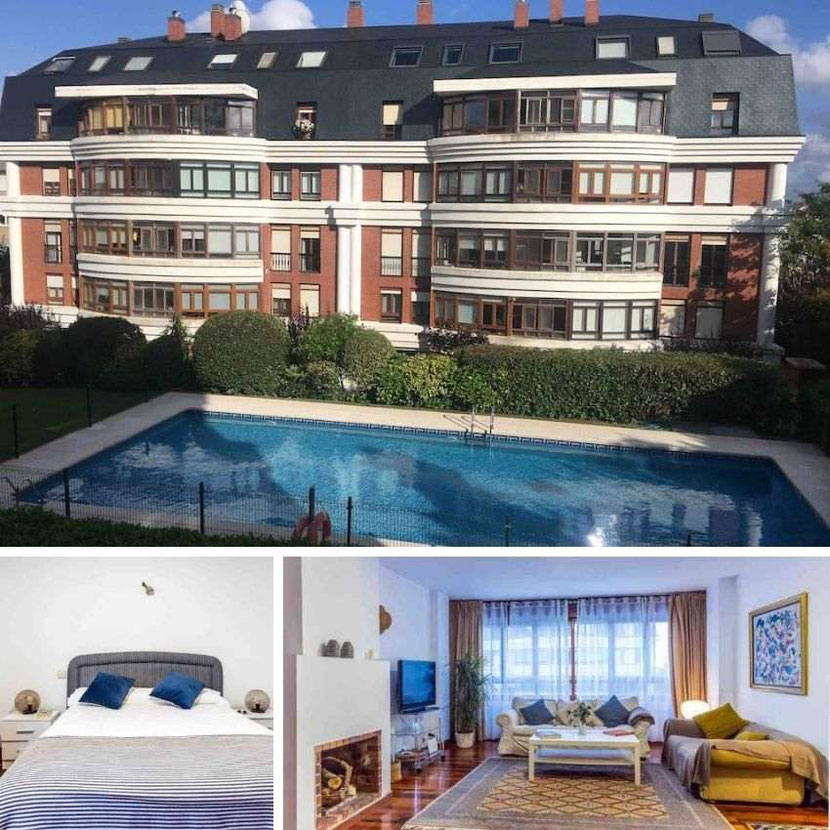 Airbnb apartment with a swimming pool in Santander, Spain