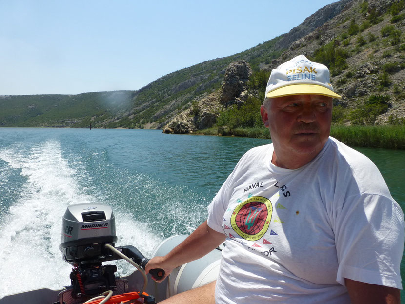 Mein Kapitän "Hermann" Fahrt in den Zrmanja Canyon bis zum Wasserfall "Jankovica Buk"