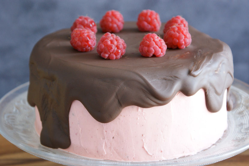 Himbeer-Brownie-Torte