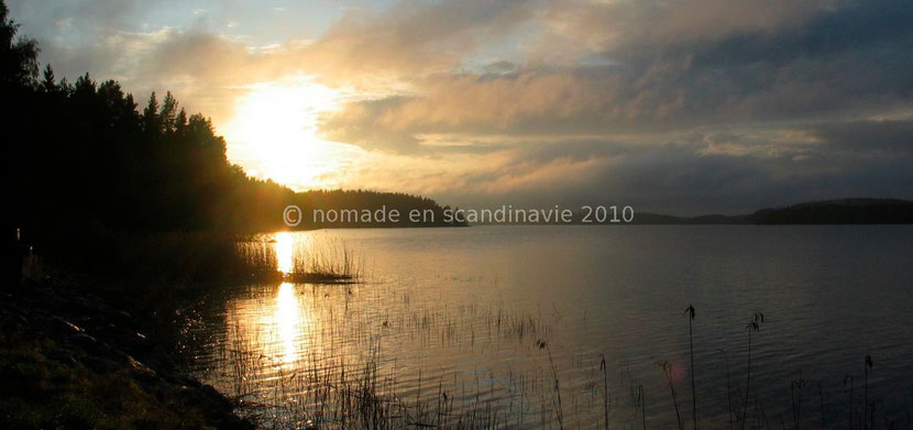 Coucher de soleil sur le lac d'Imatra