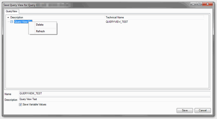 SAP Analysis for Office Delete Query View