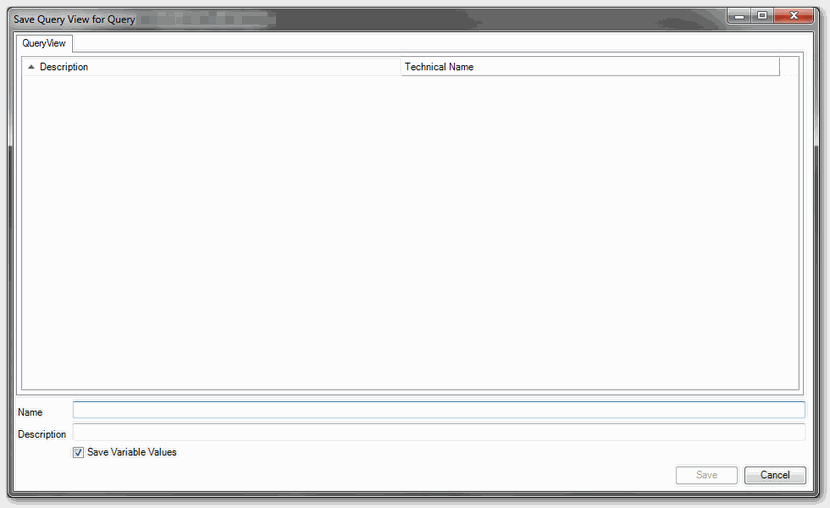 SAP Analysis for Office Save Query View