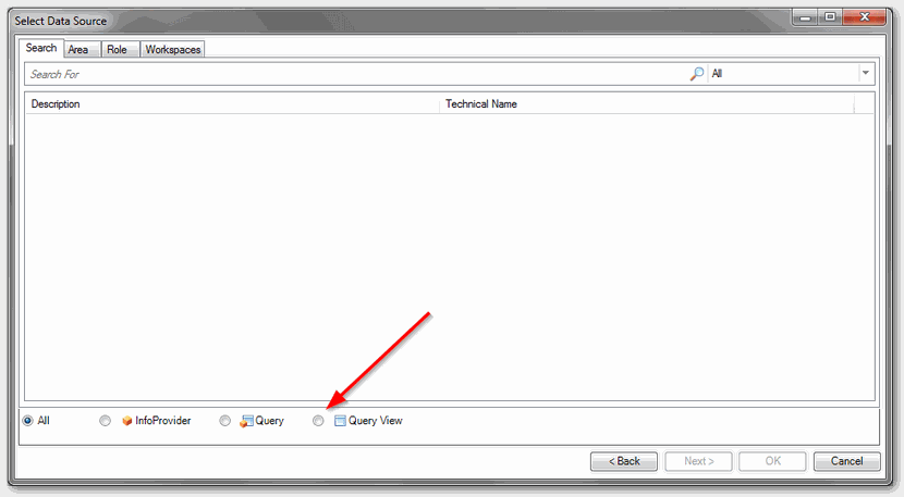 SAP Analysis for Office Select Data Source