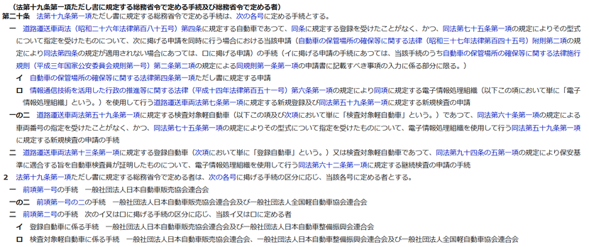 行政書士法施行規則第２０条
