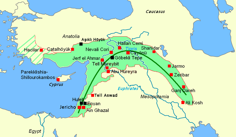 Insediamenti nella Mezzaluna Fertile nell'VIII millennio a.C.