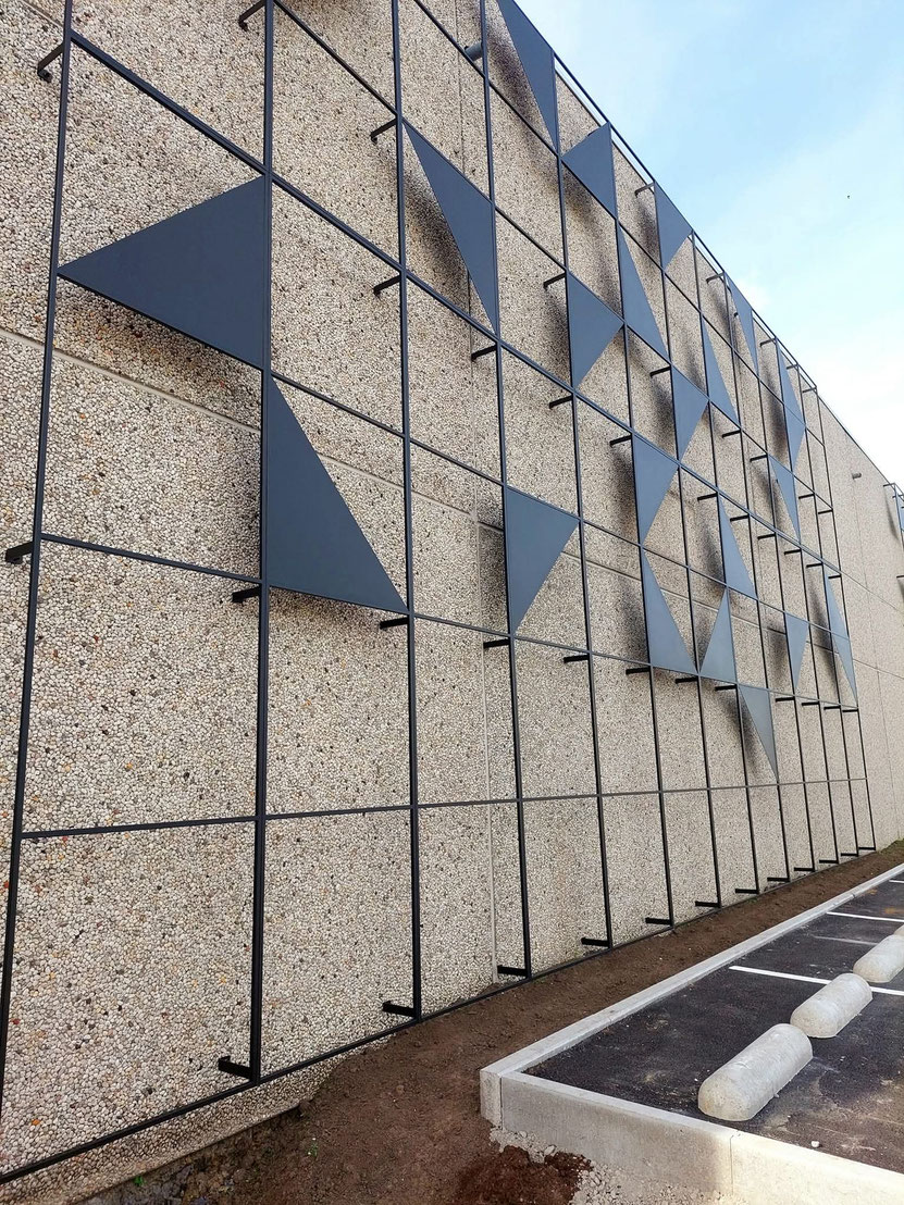 gevelbekleding voor groenwand   -   poedercoating