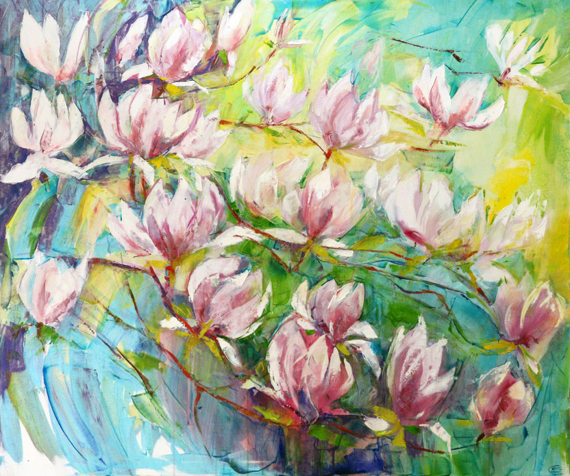 Magnolien 120 x 100 cm