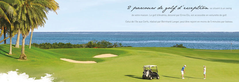 VILLAS SUR GOLF et VUE MER HAUT de GAMME MACBETH LUXE votre ACHAT et INVESTISSEMENT IMMOBILIER IRS  ILE MAURICE