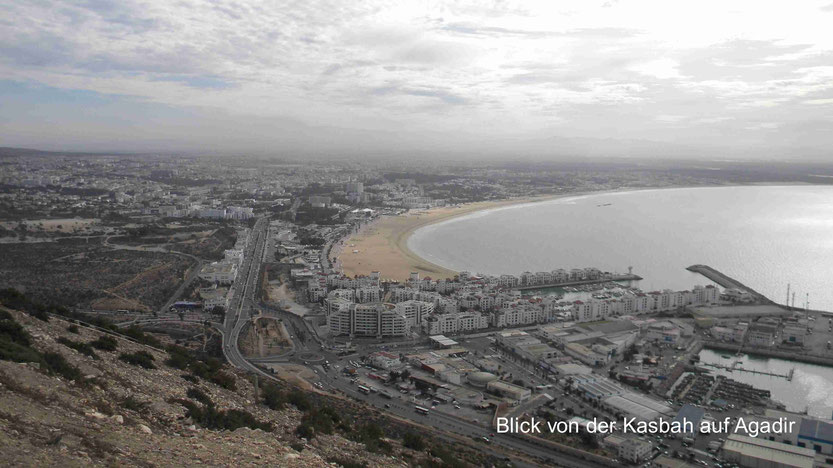 Blick von der Kasbah auf Agadir