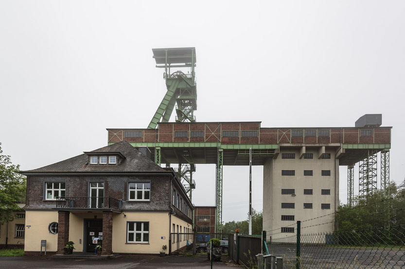 Fördergerüst von Schacht 2 der Grube Georg in Willroth im Siegerländer Erzrevier