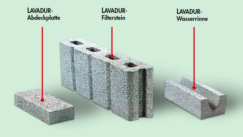 GZ-LAVADUR Filtersteine bzw. Drainagesteine