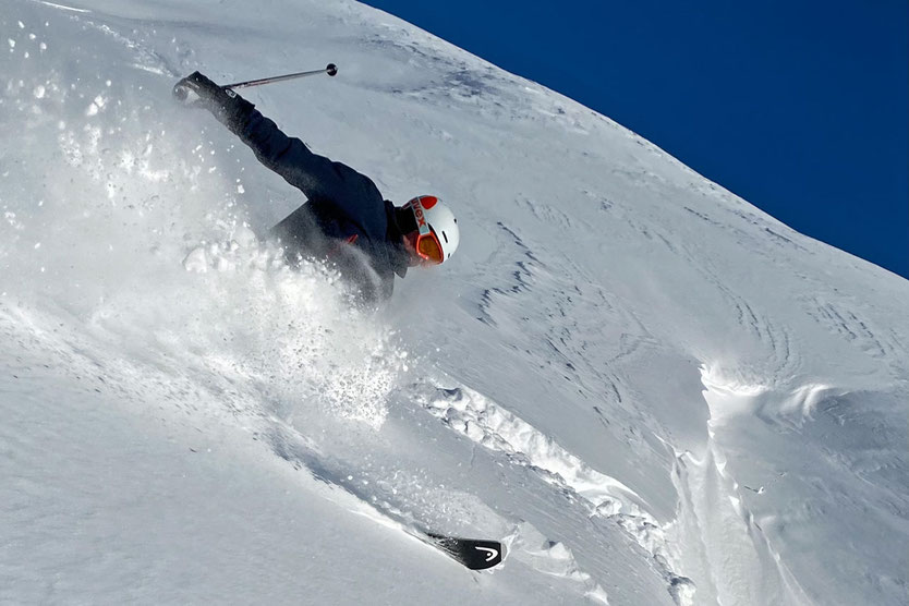 Powder Skiing am Corvatsch
