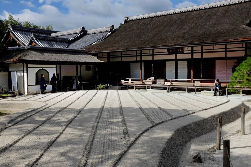  Trockengarten Kyoto Silberner Pavillon Ginkaku-ji-Tempel