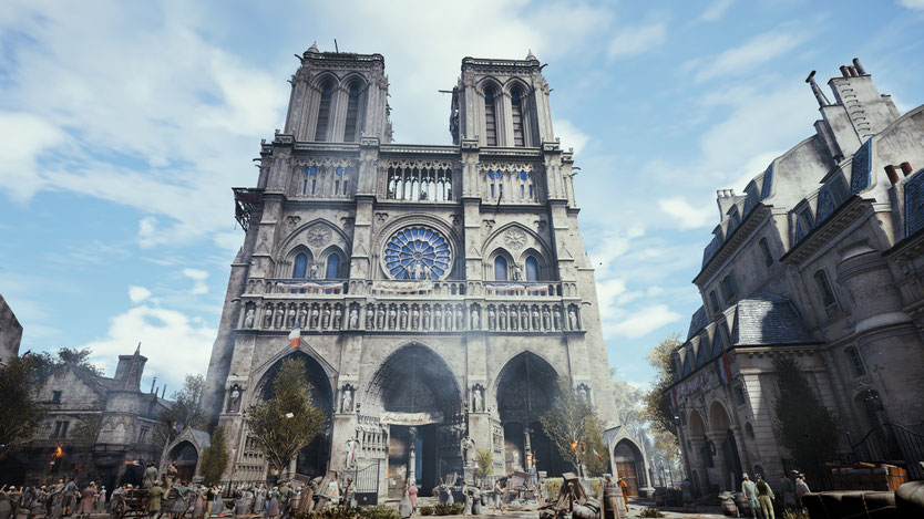 3D world of the church Notre Dame - Bild/ Source: Ubisoft.