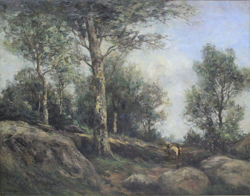 te_koop_aangeboden_een_bos_landschap_van_de_nederlandse_kunstschilder_theophile_emile_achille_de_bock_1851-1904_haagse_school