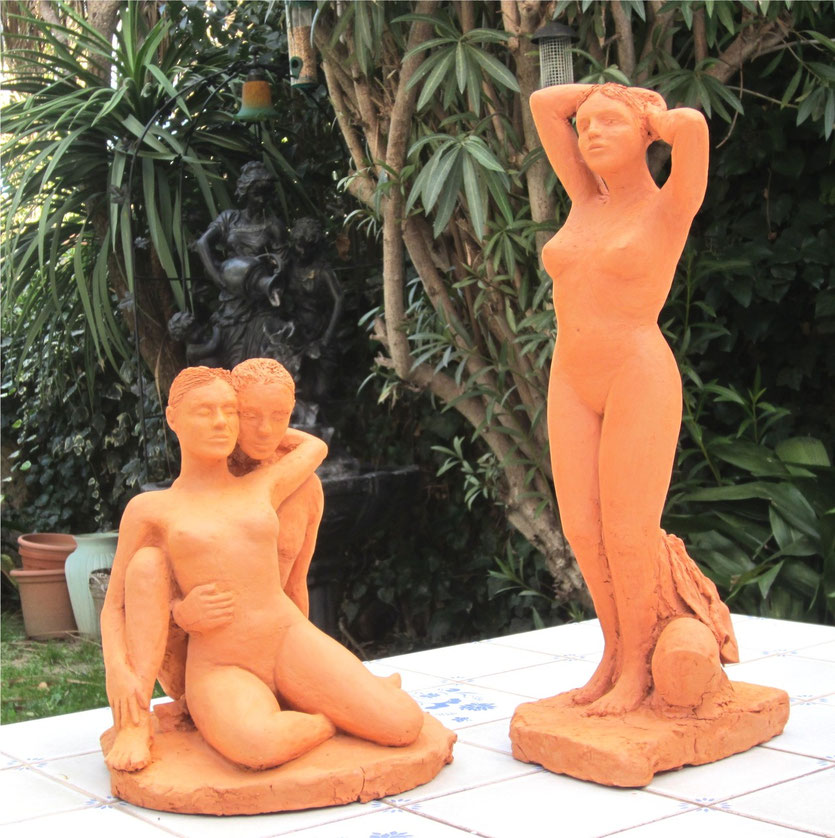 sculptures couple et femme nue debou.t nouveausculpteur.