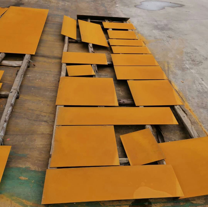 Corten steel laser cutting and rust finish