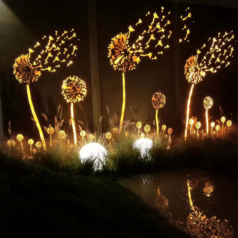 artwork from corten steel by laser cutting