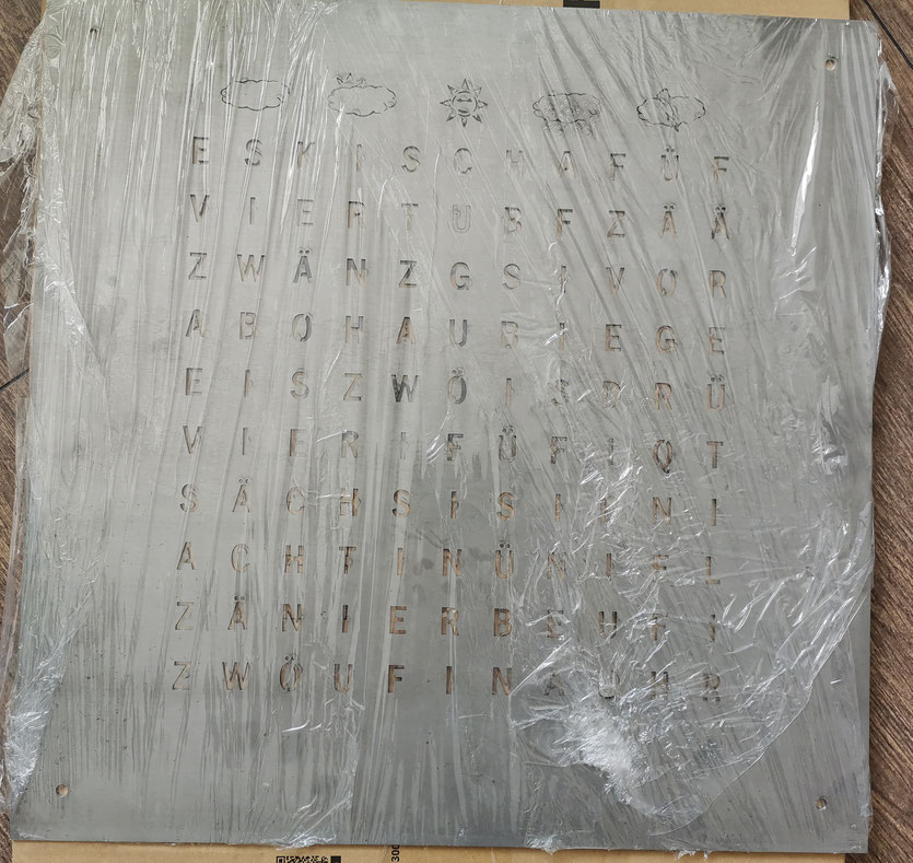 Corten steel without rust finish, laser cutting directly