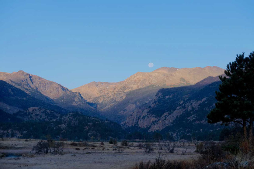 Sonnenaufgang überdem Moraine Park, Rocky Mountain