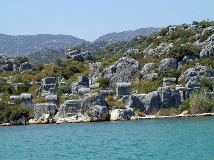 'Sunken City' bei Kekova Lykische Küste Türkei