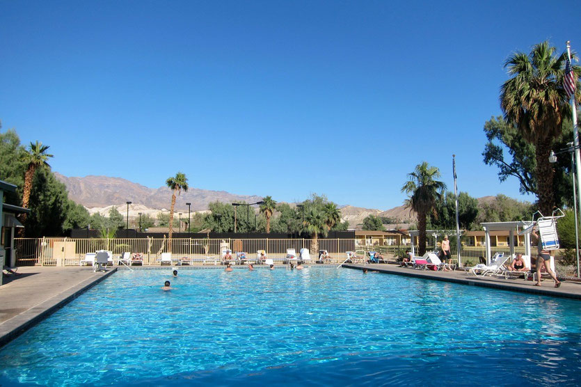 Quellwasser-Pool in der Wüste, Furnace Creek Ranch, Death Valley