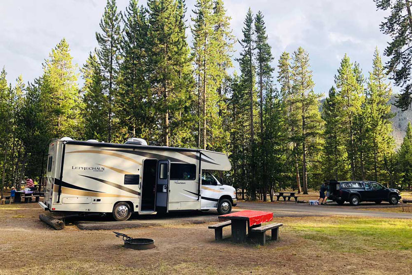 Madison Campground RV Campsite Yellowstone 