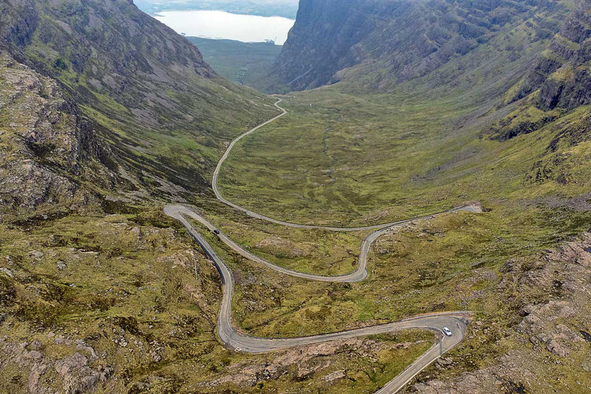 Applecross Pass Serpentinen