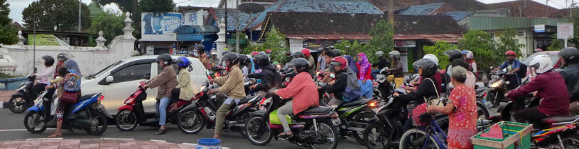 Traffic Streets Yogyakarta Java Indonesia 