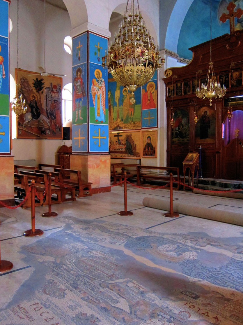 Palästina Karte St. Georgskirche - Madaba