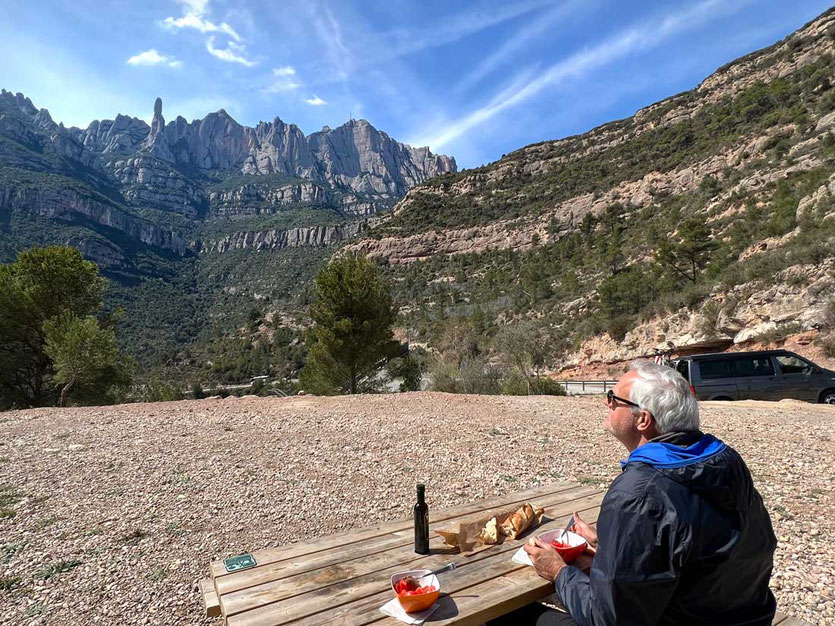 Picknick stopp Mirador Montserrat