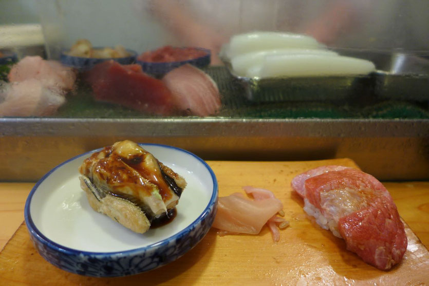 Aal und ein traumhafter fetter Toro Tuna bei Daiwa Sushi