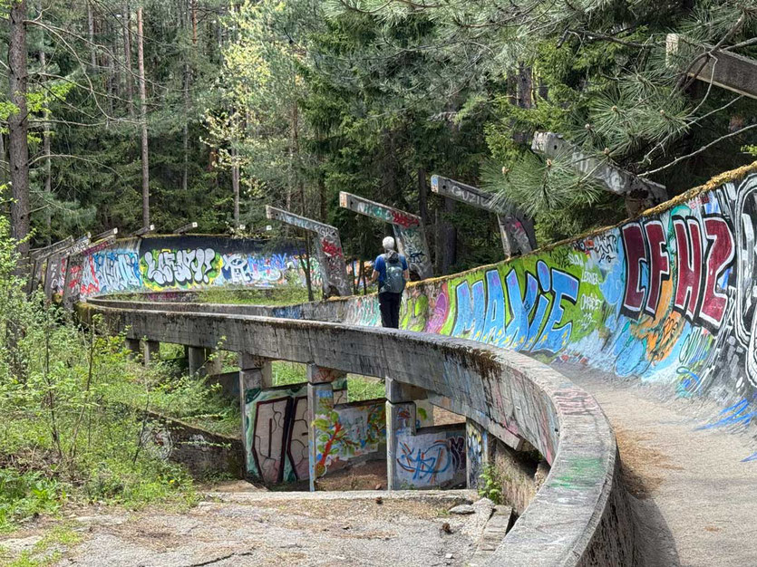 Graffiti Olympische Bobbahn Sarajevo