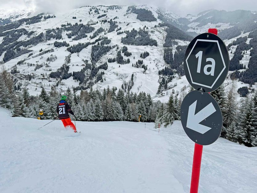 Schattberg Ostgipfel Abfahrt - Skigebiet Saalbach