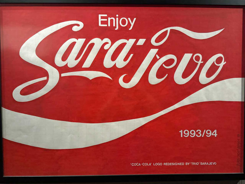 Enjoy Sarajevo Logo, Ausstellung Galerija 11/07/95 Sarajevo