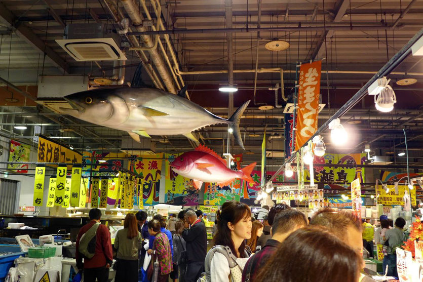 Tore Tore größter Seafood Fish market Shirahama Wakayama Japan