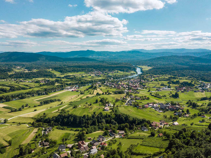 Bela krajina Flusslandschaft Kolpa