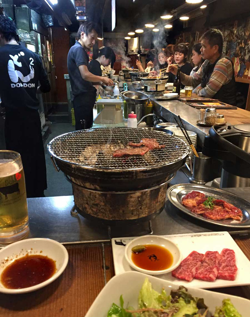 Japan Kobe BBQ Yakiniku grill restaurant Don Don Osaka 