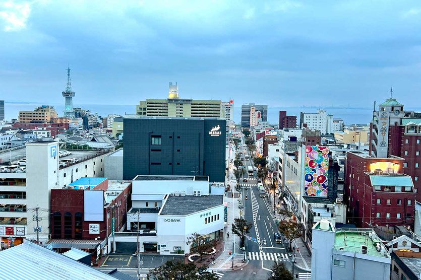 Beppu Zentrum Stadtblick