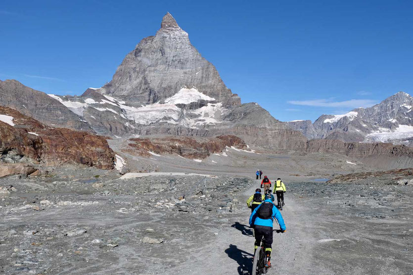 Biker-Abfahrt vom Trockenen Steg in Zermatt