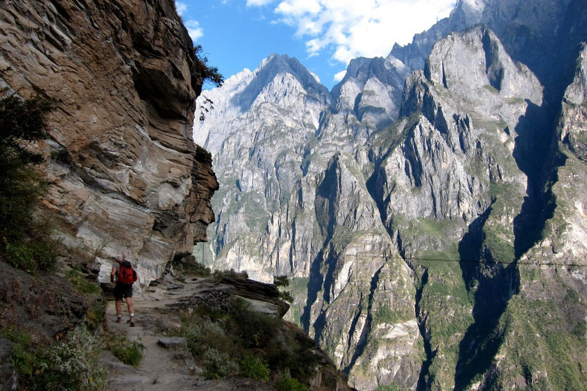 Trail Tiger Leaping Gorge, Tigersprungschlucht wanderung