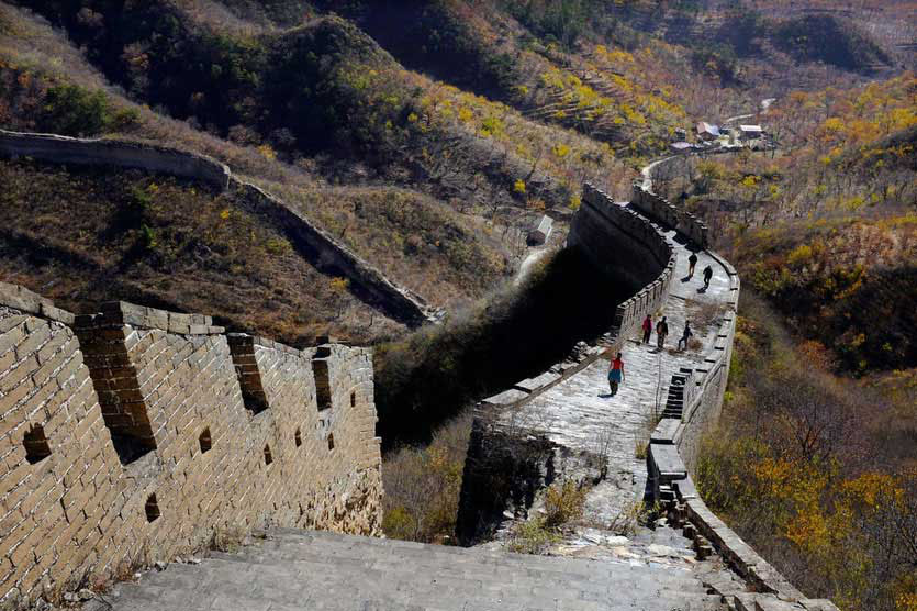 chinesische große mauer wanderung, great wall hiking beijing