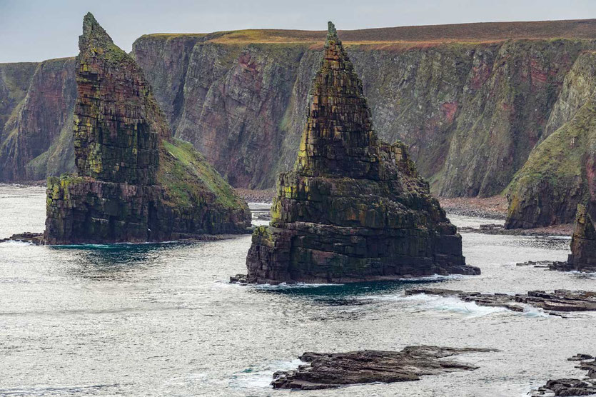 Die 60 Meter hohen Duncansby Stacks gehörten einst zum Festland