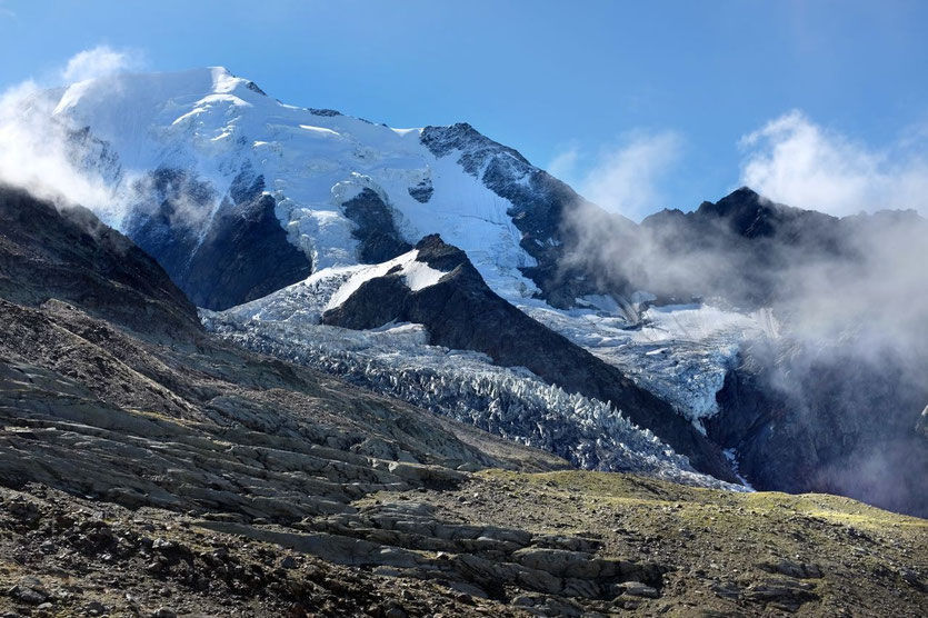 Mont-Blanc Tramway Nid d'Aigle trekking Bionnassay Gletscher 