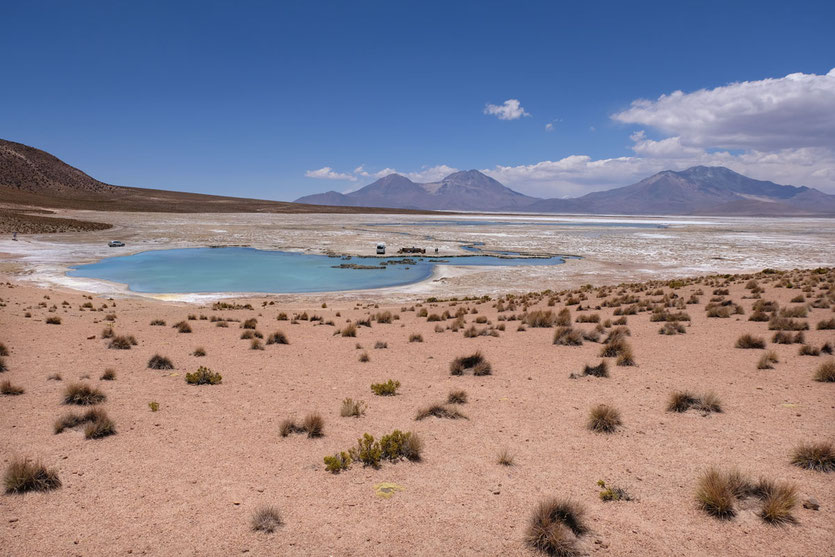 Termas de Polloquere heiße Quelle Salzsee Chile